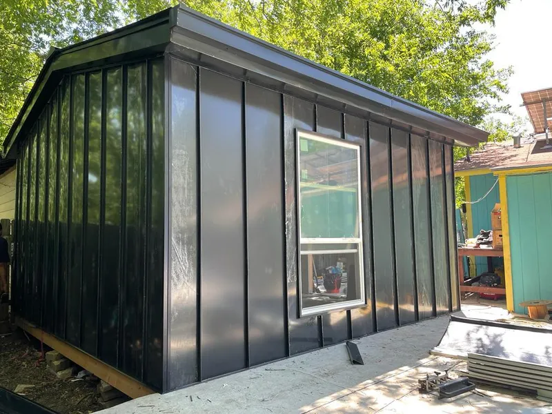 Black standing seam metal wall panels for Metal Roof Installation in Fairfield